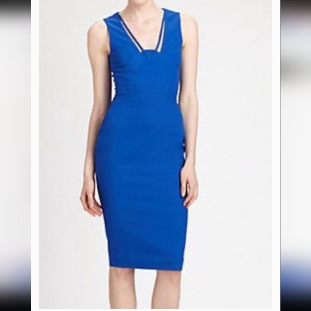 Antonio Berardi Runway Dress Cobalt Blue Midi Size IT 42, US 6